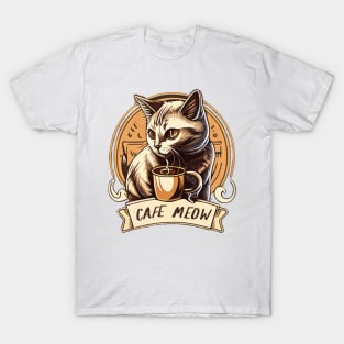 Cats and Coffee Cafe Miel T-Shirt